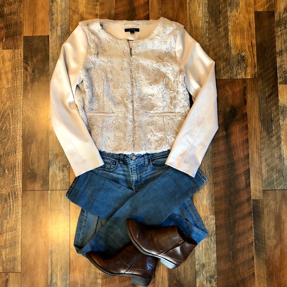 COMMA Brand Dusty Pink "Fur" Jacket